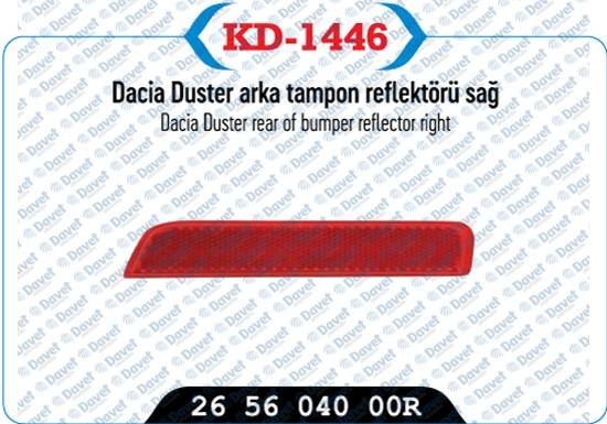KAYA KD-1446 Dacia Duter Arka Tampon Reflektoru Sag